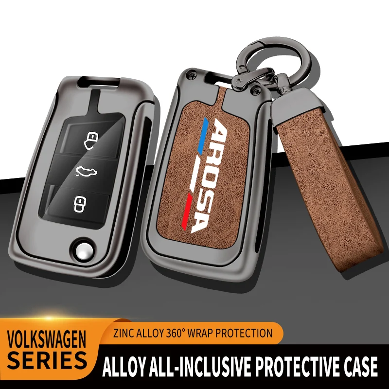 

Car TPU Zinc Alloy Key Case Bag For Seat Arosa Ateca IBIZA Leon Car Key Chain Car Metal Key Shell Interior Decoration Accessorie