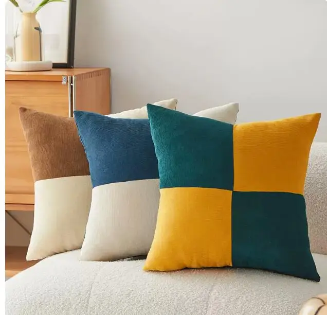 

Colored Throw Pillow Cover for Living Room, Bedroom, Sofa, Pillow Cover for Square Office Lunch Rest Pillow Cover