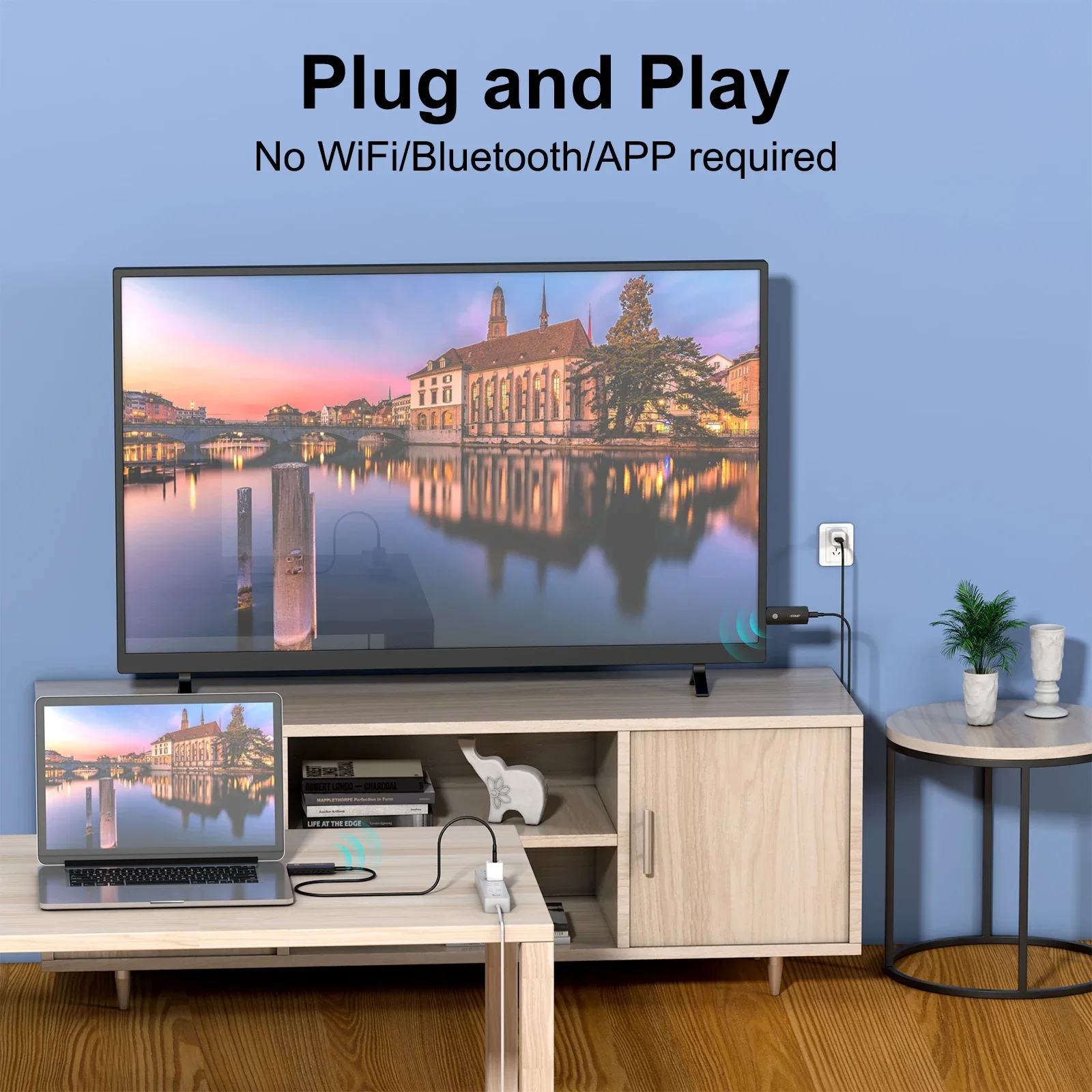 Беспроводной адаптер дисплея EDUP WD9908GS 4K 30 Гц устройство зеркального отображения с