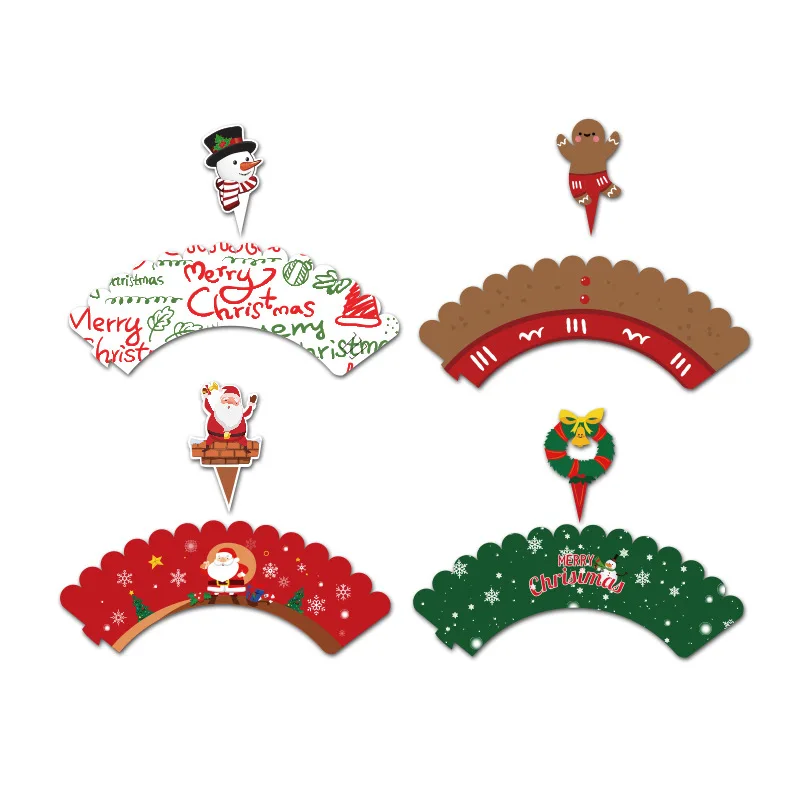 

24/48 шт., Имбирные пряники для рождественской вечеринки