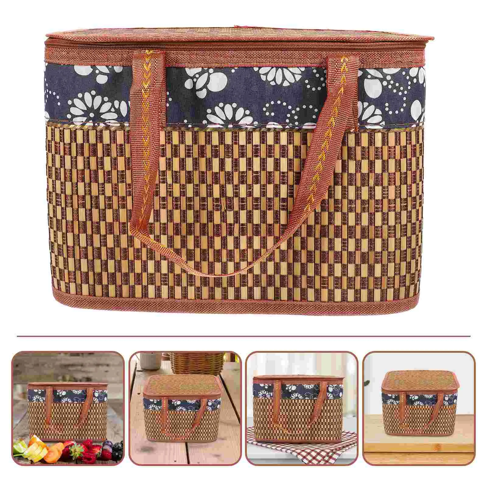 

Clothes Laundry Basket Kitchen Rattan Fruit Basket Chicken Egg Holder for Kitchen Outdoor Home Picnic