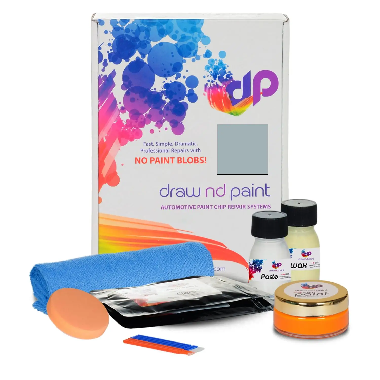

DrawndPaint compatible with Hyundai Automotive Touch Up Paint-BLUE matte-DJ-Essential Care