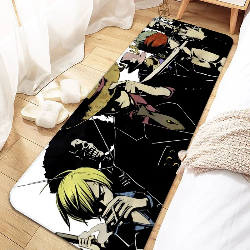 Аниме цельный дверной коврик Luffy Zoro входной нескользящий моющийся кухонный ковер