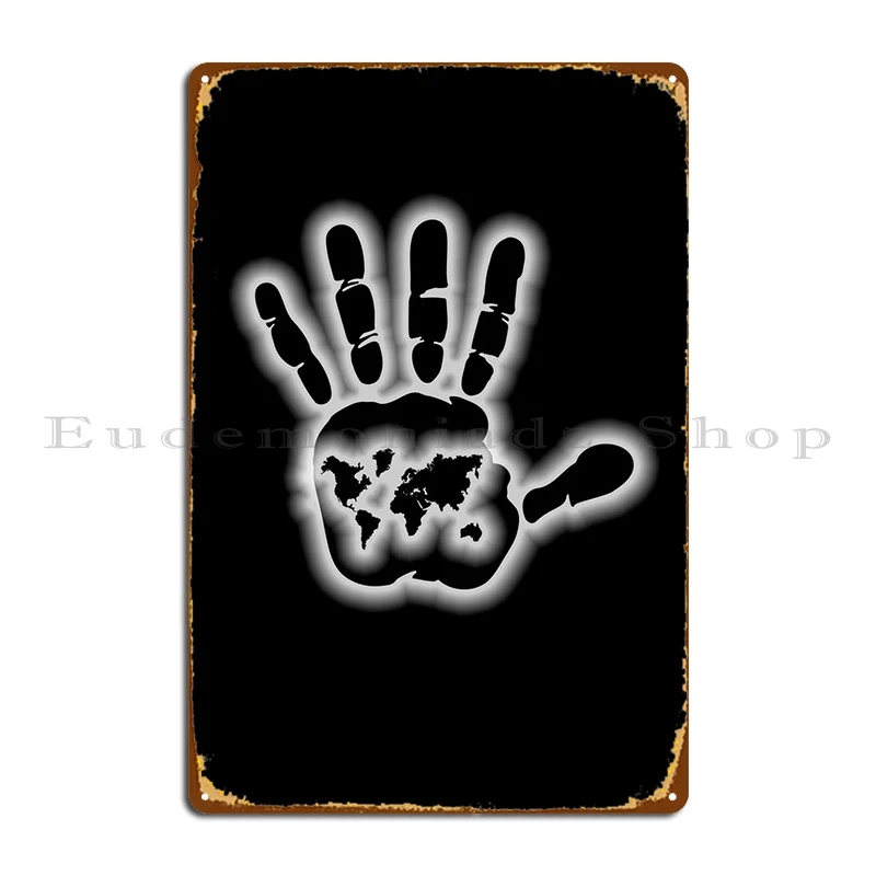 

World In My Hand Metal Signs Vintage Garage Wall Decor Design Club Tin Sign Poster