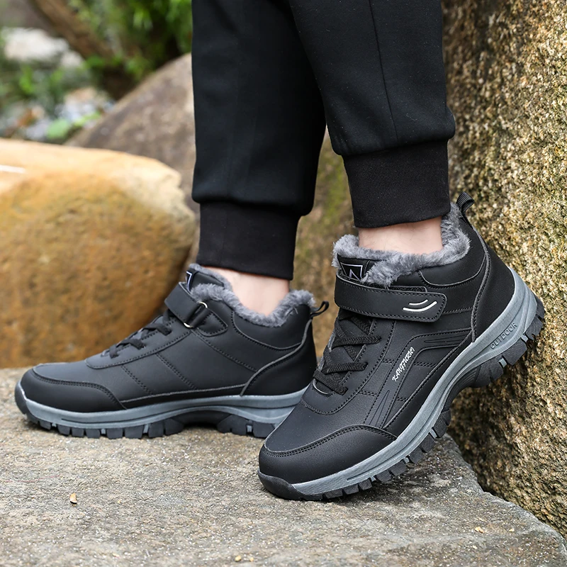 Зимние кашемировые теплые модные кроссовки для отдыха на открытом воздухе снега