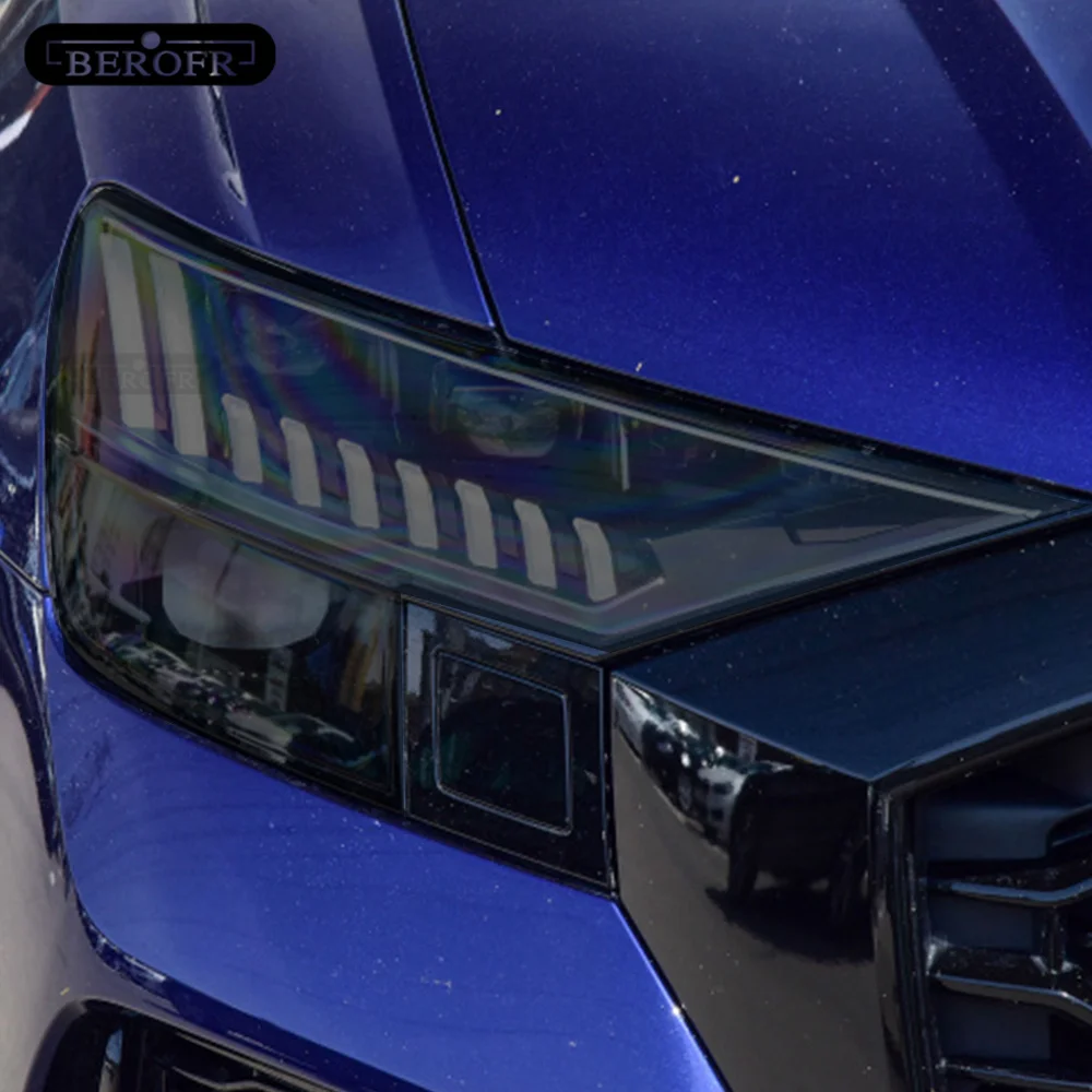 Car Headlight Tint Black Protective Film For Audi Q8 S8 RSQ8 2019 2020 Vinyl Taillight Transparent TPU Sticker Accessories Car Headlight Tint Black Protective Film For Audi Q8 S8 RSQ8 2019 2020 Vinyl Taillight Transparent TPU Sticker Accessories