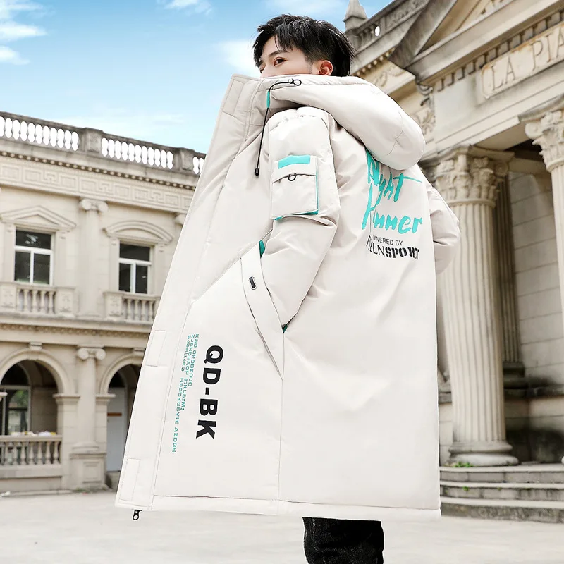 Men's Down Jacket Mid-Length New Winter Warm Coat Fashion Men's Coat