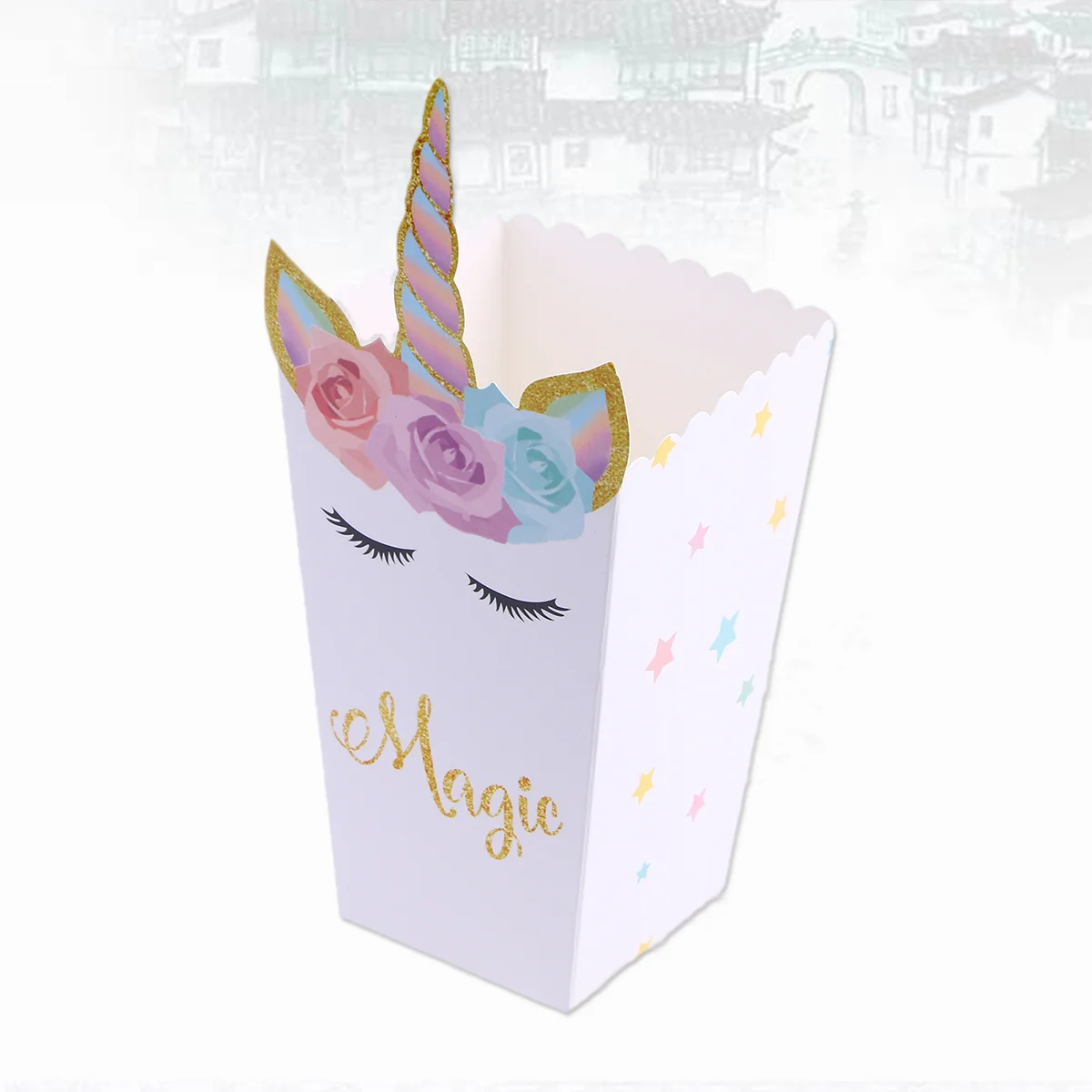 

Popcorn Party Box Boxes Candy Snack Container Favor Treat Decorations Paper Holders Pouches Movie Favors Holder Cookie Table