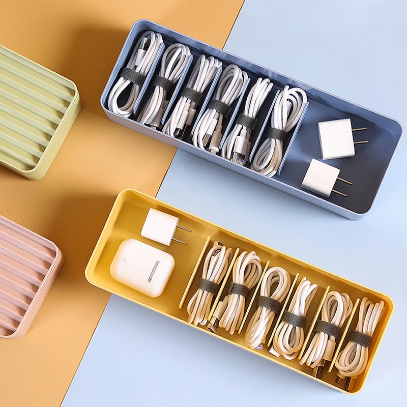 

Ящик для хранения кабеля, прозрачный пластиковый контейнер для хранения данных, Настольный органайзер для канцелярских принадлежностей, к...