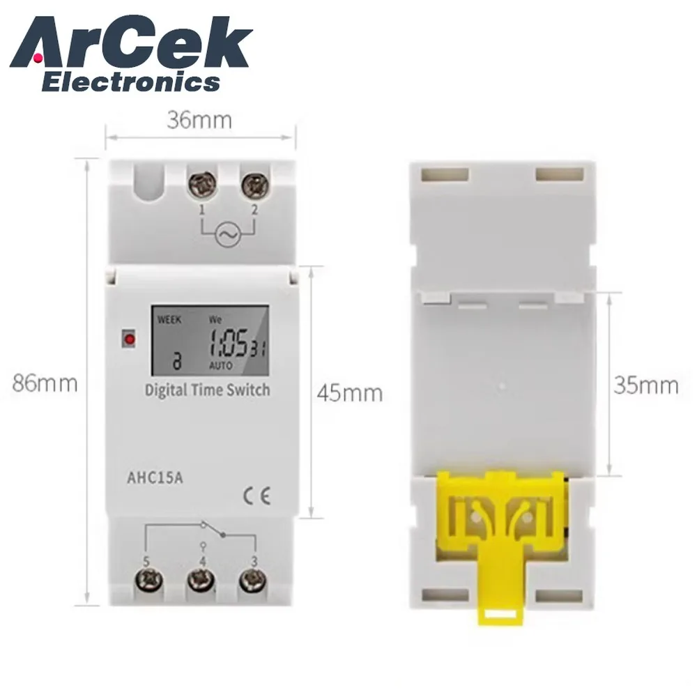 1 шт. THC15A ZYT15 YP15A программируемый цифровой таймер на Din-рейку реле времени 25 А 16 220 В