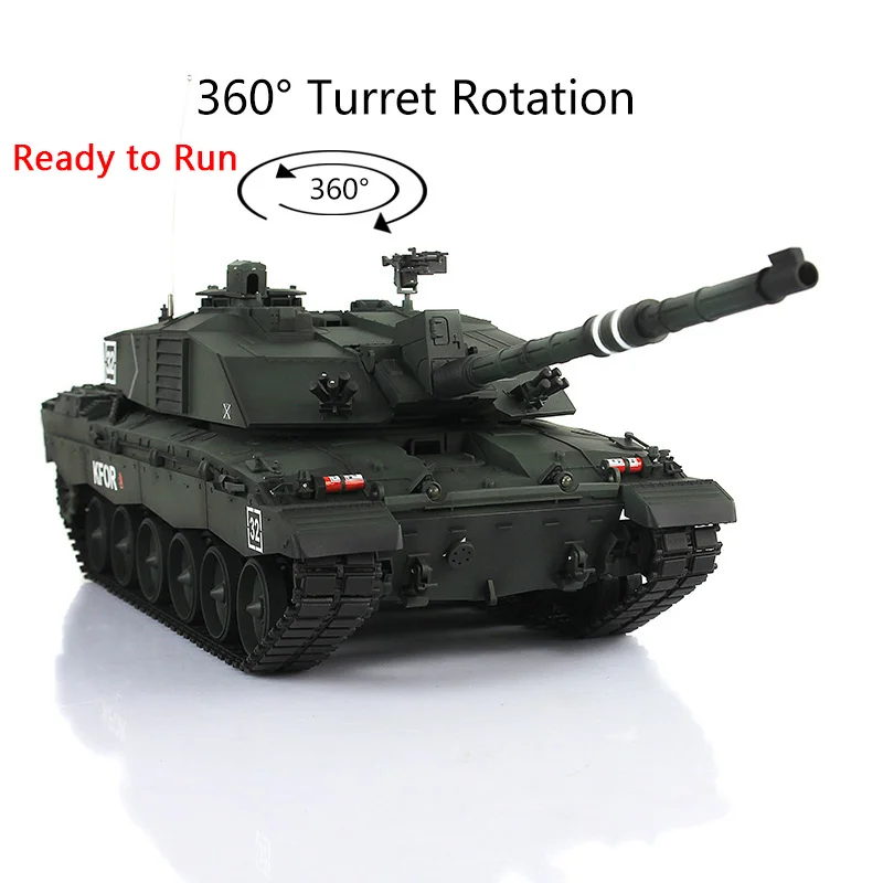 Радиоуправляемый танк Heng Long Challenger II 1/16 пластик зеленый