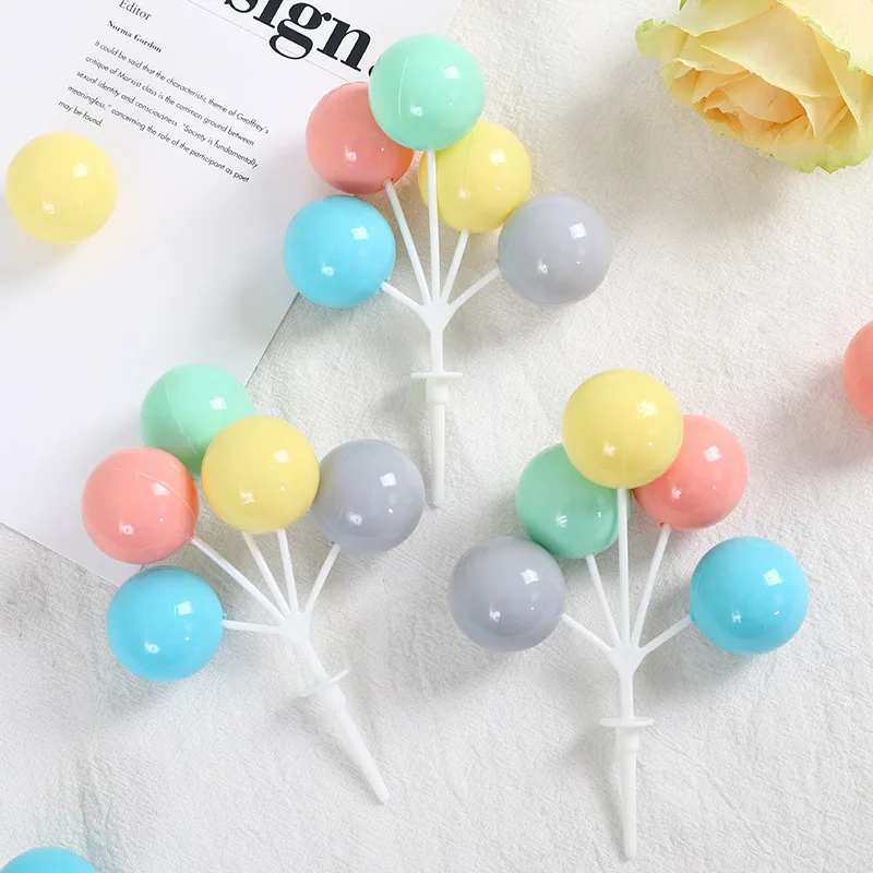 

Korean ins style hand-painted bear macaron colored cake decoration