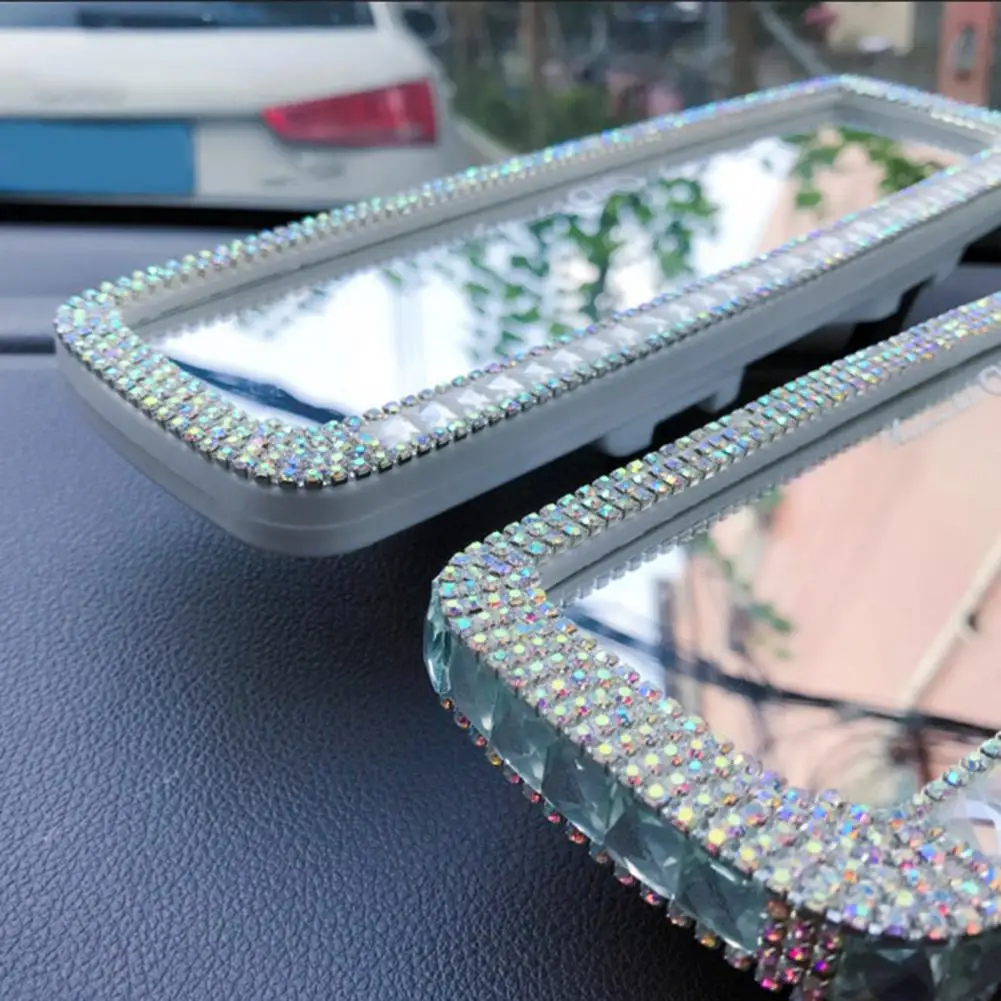 

Car Mirror Practical Universal with Rhinestones Lovely Girls Rearview Mirror for Vehicle Rearview Mirror Rear View Mirror