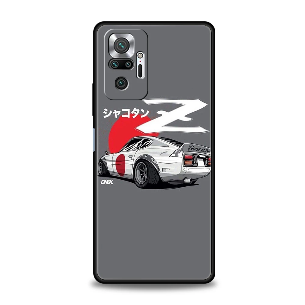 JDM Sports Car Phone Case For Redmi Note 10 11 Pro K40 Gaming 11T 9T 7 8 8T 9 8A 9A 9C 9S Pro Soft Shockproof Shell Fundas Coque