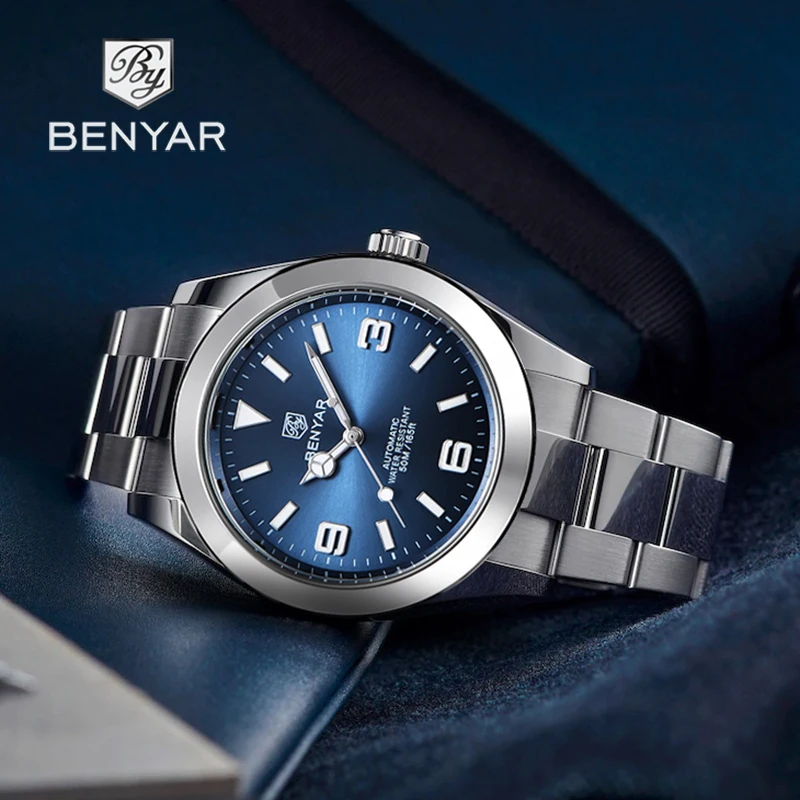 

Новинка 2022, мужские механические часы BENYAR, роскошные мужские водонепроницаемые часы, мужские автоматические часы, деловые спортивные часы ...