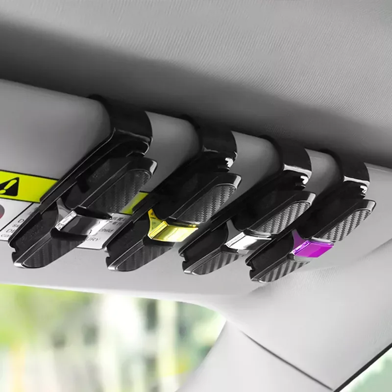 

Car Glasses Case Auto Sun Visor Glasses Holder Sunglasses Clip Card Holder Eyeglasses Accessories Car Accessories Interior