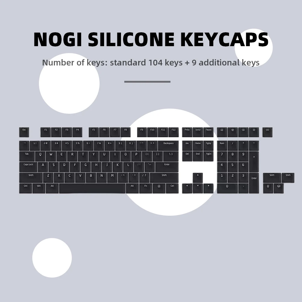 

104 шт. колпачки для клавиатуры, силиконовые колпачки для клавиш с подсветкой, колпачки для механической клавиатуры, набор бесшумных колпачков для клавиш 21/61/87/104/108 клавиш
