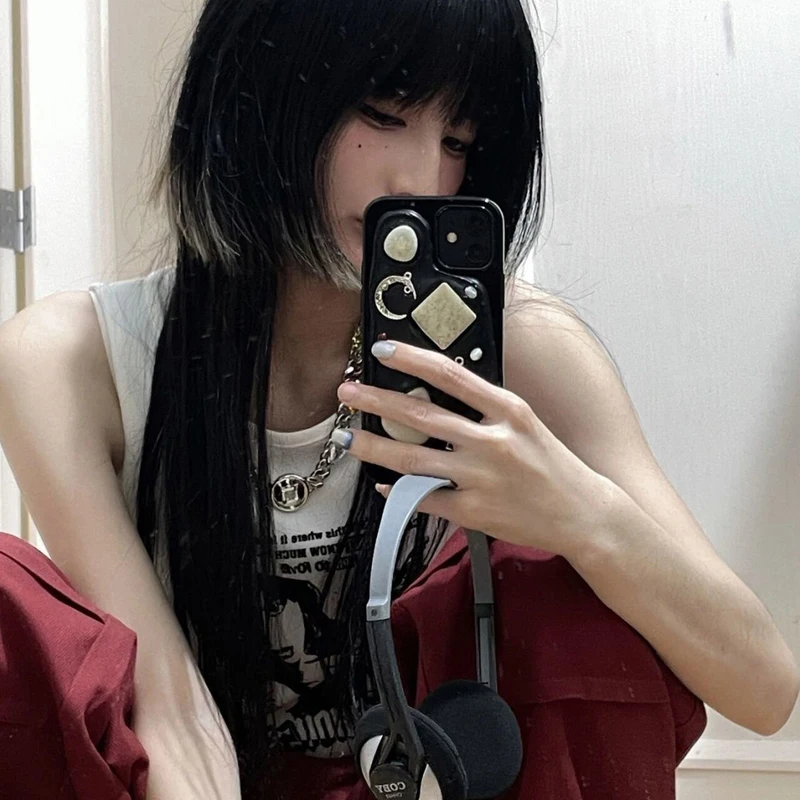 Женский короткий топ без рукавов Готическая уличная одежда в американском стиле