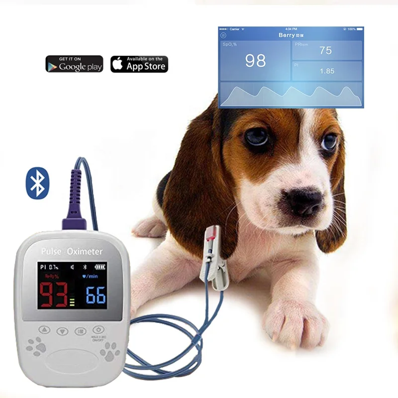 

Berry Palm Portable Veterinary Pusle Rate Oximeter Diagnostic and Monitoring Instrument