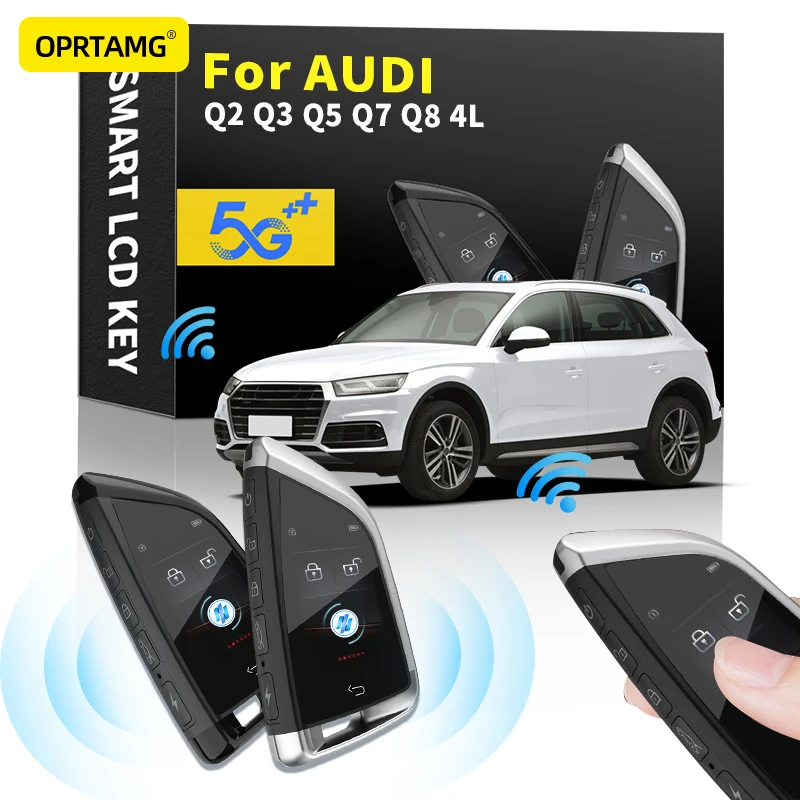 

OPRTAMG Smart Key Car Accessories For Audi Q2 Q3 Q5 Q7 Q8 4L For Keyless keychain Car Smart Remote Control Key LCD Display