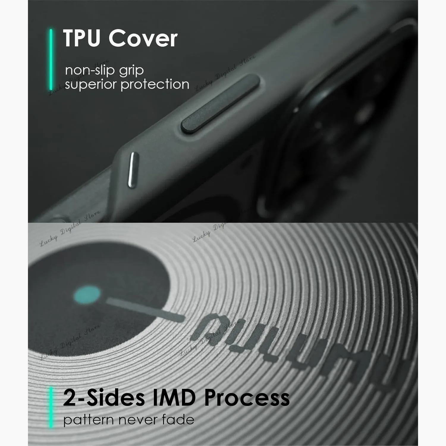 Aulumu A16 TPU для iPhone16 Pro Магнитная стандартная технология IMD совместимая с Magsafe