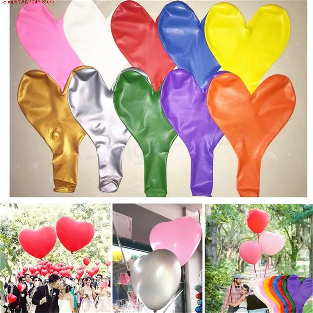 

36 Inch White Helium Heart Love Big Latex Balloon Large Giant Ball Valentine's Day Birthday Party Wedding Decoration Balloons