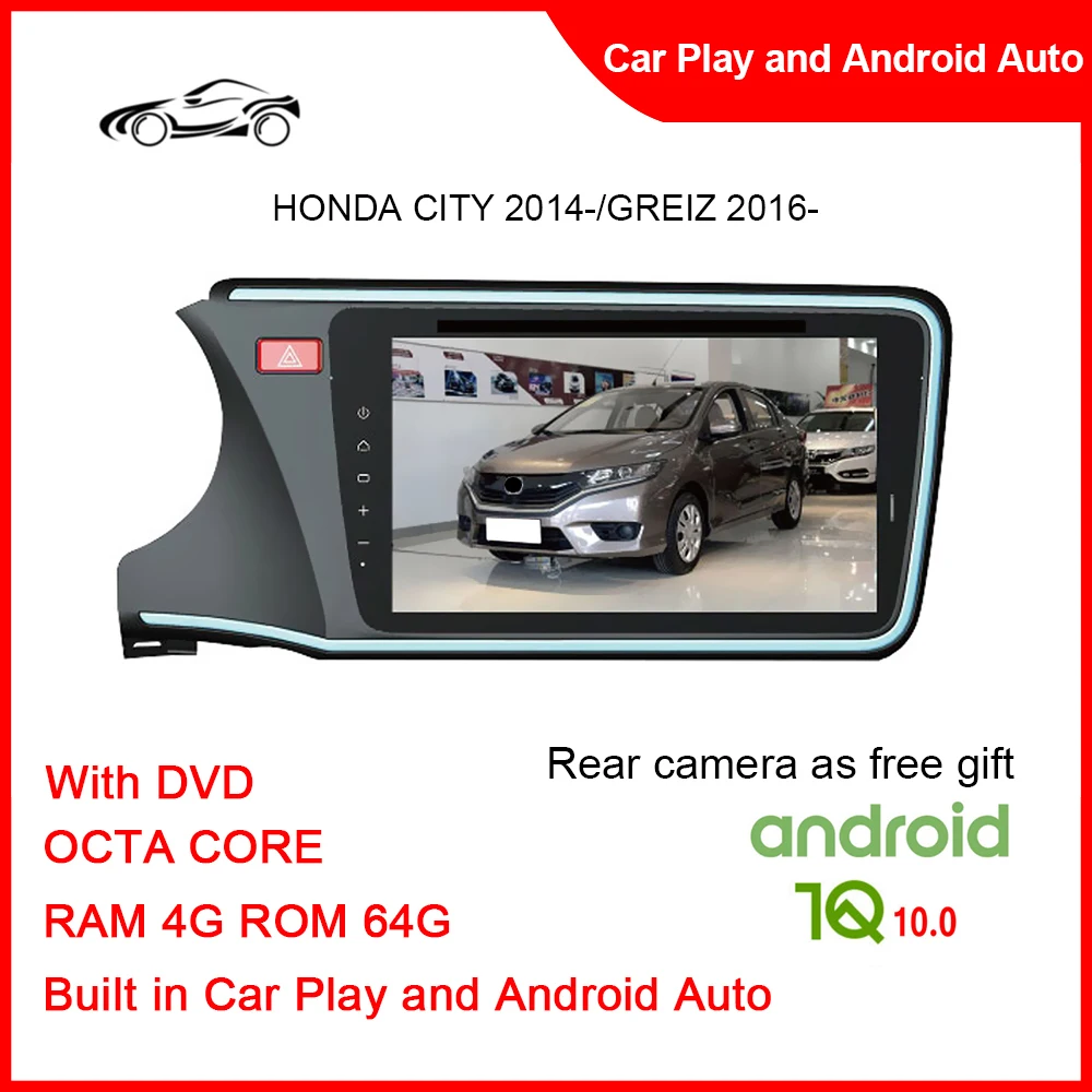 For Honda City 2014-/ Greiz 2016- 8inch Ram 4g Rom 64g Car N