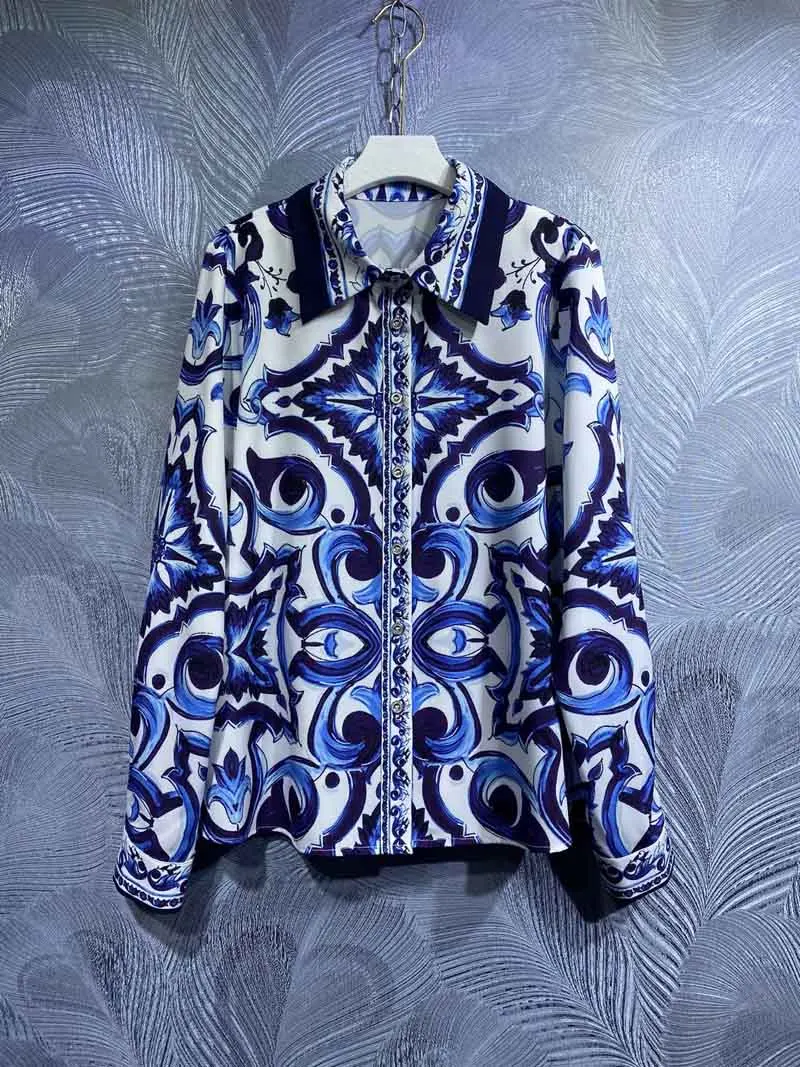 Женский модельный костюм из двух предметов рубашка с длинным рукавом и свободные