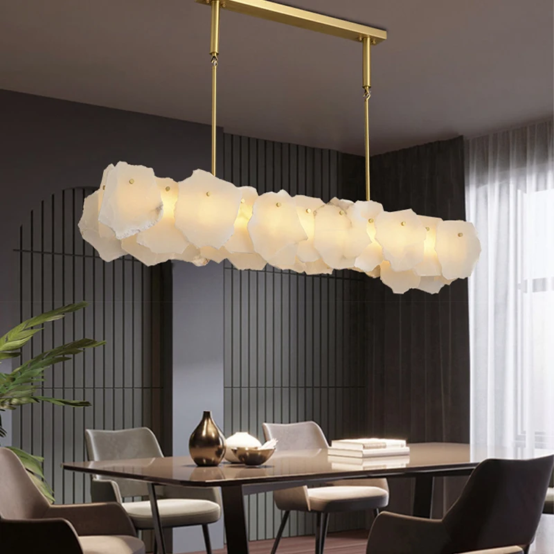 

Modern Luxury Marble Ceiling Chandeliers with Dimmable LED Lights Hanging Lamp for Ceiling Luxury Home Decor for Dining Table
