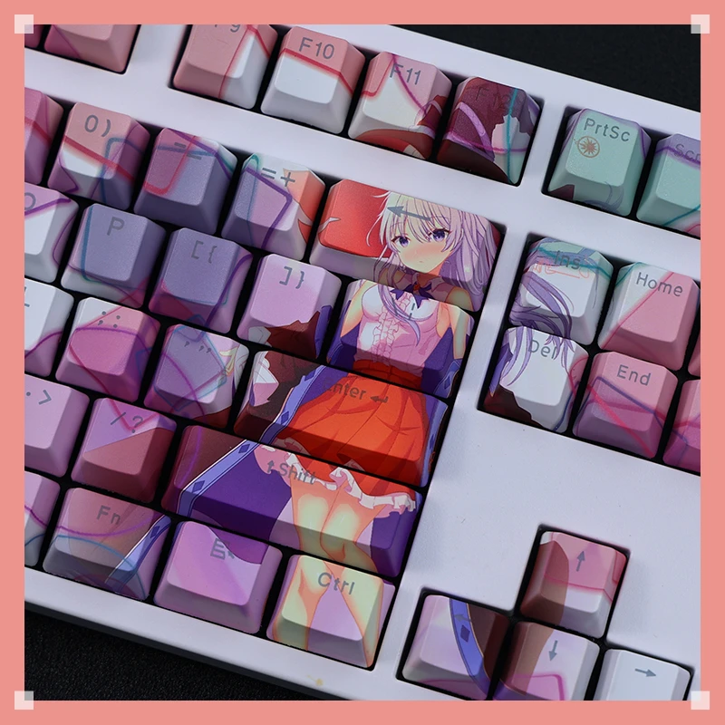 108 клавиш/набор процесс путешествия Elaina стиль PBT Keycaps для Cherry Mx Переключатель