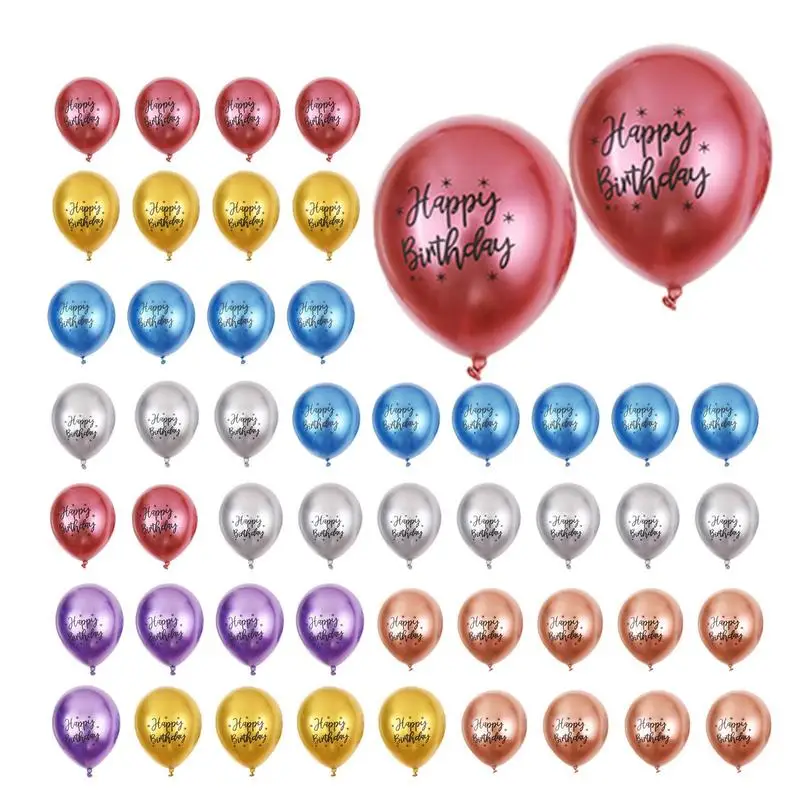 

Металлический воздушный шар, украшение для дня рождения, фестиваля | 50 шт., разные цвета, для дня рождения, свадьбы, рождественской вечеринки