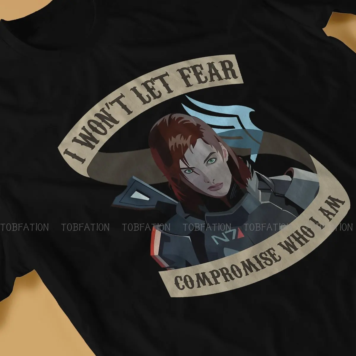 Фото Футболка Paragon Shepard Mass Effect Game, альтернативная футболка в стиле панк, мужские футболки из чистого хлопка, топы №3