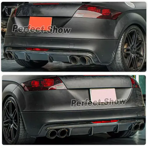 Задний бампер автомобиля, диффузор, спойлер для Audi TTS 2008-2014, авто гоночный задний диффузор, фартук, комплект для губ, углеродное волокно, FRP