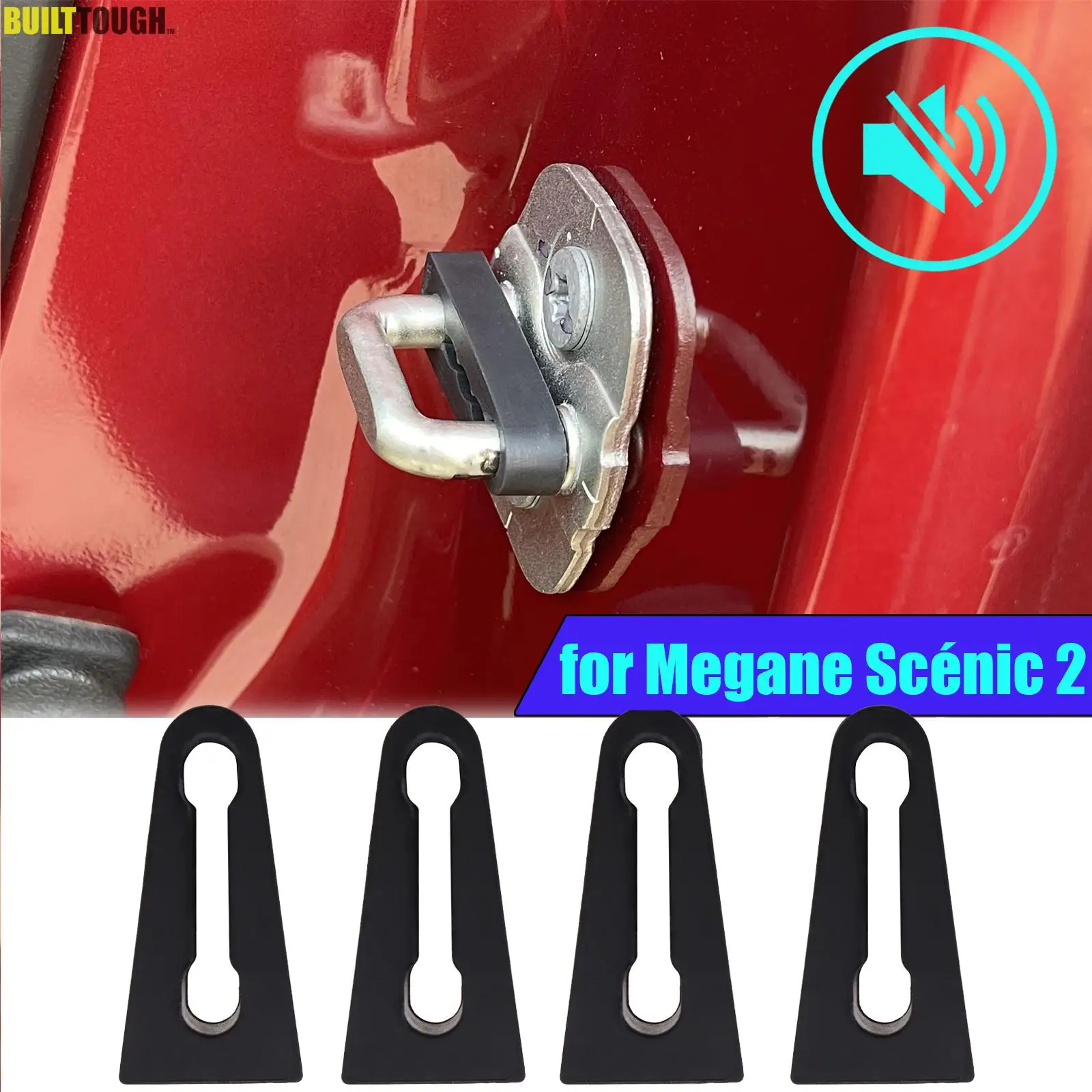 

Звуковой демпфер, буфер дверного замка для Renault Megane 2 Scénic 2 2002-2008, звукоизоляционные винты, глухое уплотнение, глушитель