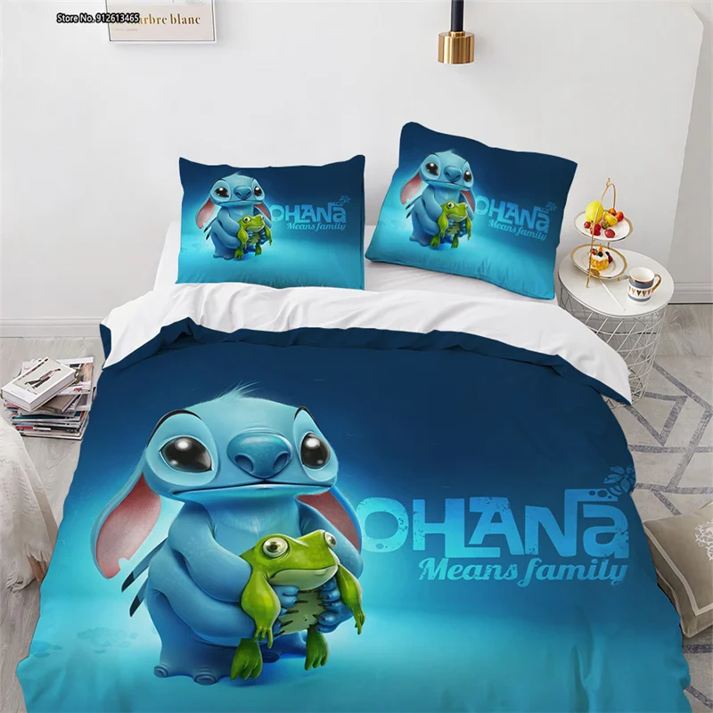 

Lilo & Stitch Disney Animated Bedding Set 2/3pcs Baby & Baby Bedroom Single And Double King & Queen Size Home Textile