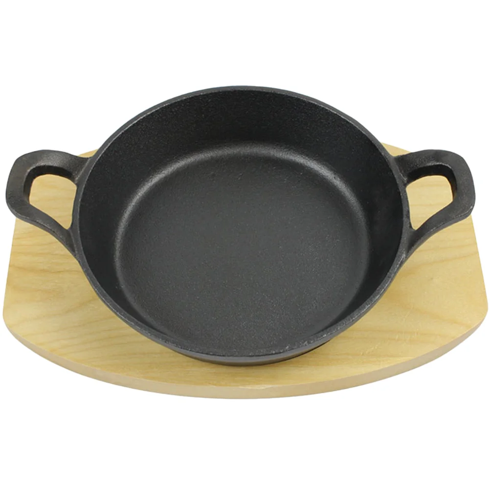 

Pan Steak Plate Grill Frying Sizzling Egg Japanese Kitchen Pancake Fajita Skillet Stovetop Tray Breakfast Cooking Double Handle
