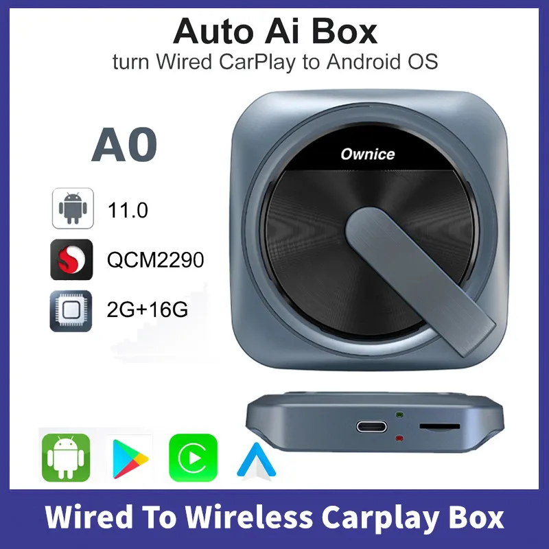 

Timethinker Wired To Wireless Carplay Box For Kia VW Toyota Peugeot Dongle Android 11 TV Auto Ai Box Netflix Spotify Ownice