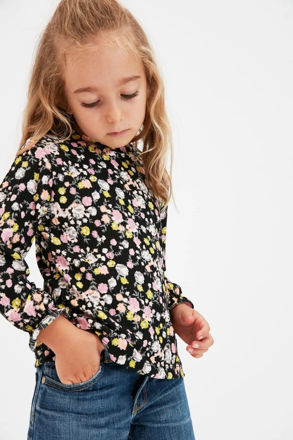

Trendyol Handles Shirred Female Child Knitted Blouse TKDAW22BZ0785