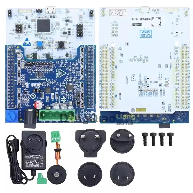 Комплект разработки управления двигателем P-NUCLEO-IHM03 001/2 содержит плату NUCLEO-G431RB и