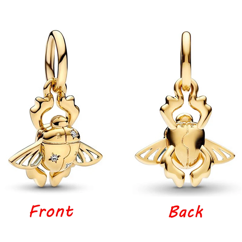 

Disney Gold Aladdin Scarab Beetle Pendant for Jewelry Making Fit Pandora Fine Anime Charms Bracelet Women Bangle Accessories DIY