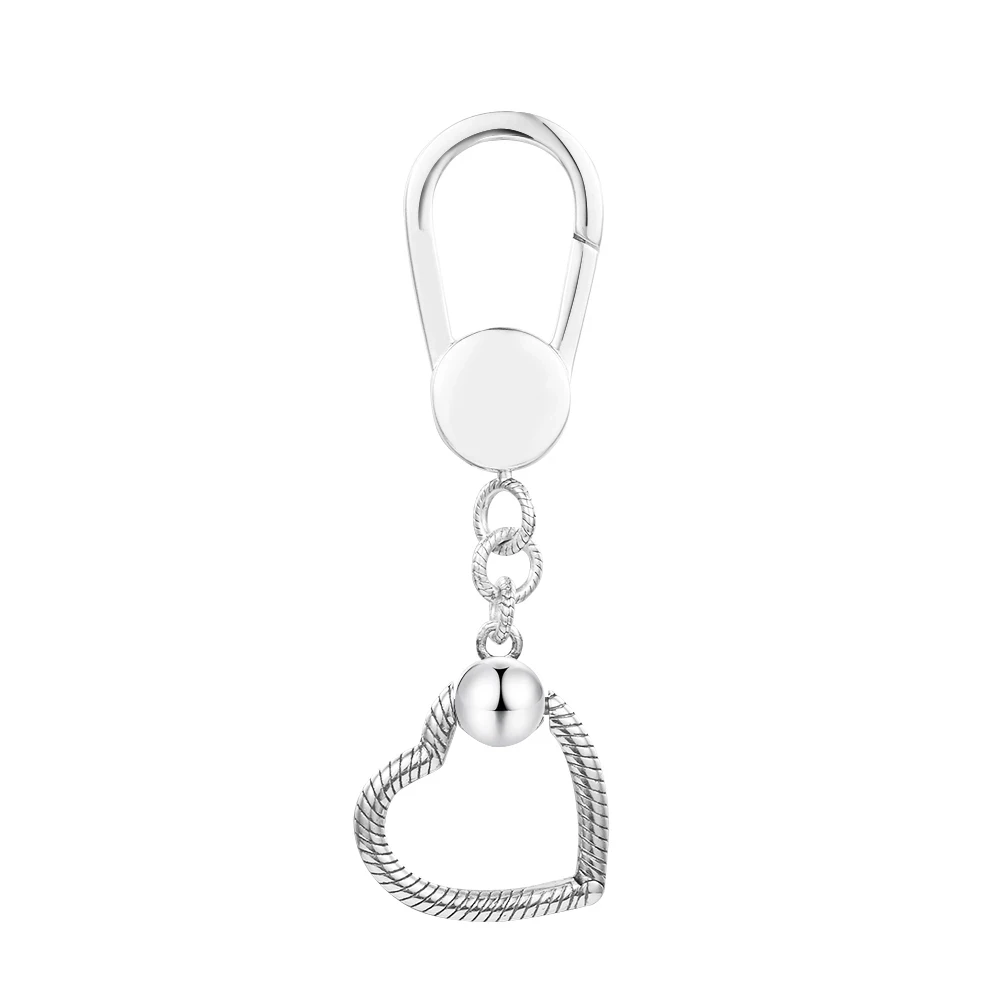 

Moments Small Heart Bag Charm Holder Woman Charm for Bracelets 2022 Trend Sterling Silver Beads New Cheap Jewelry Pendant