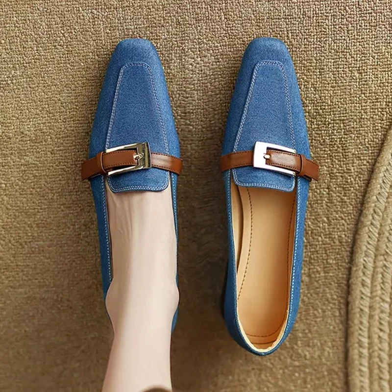 

2023 New Women Mid Heels Shoes Chunky Sandals Summer Designer Cowboy Square Toe Casual Walking Party Shoes Sexy Pumps Zapatos