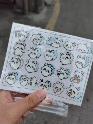 Водонепроницаемые переводные наклейки Chiikawa — милые наклейки из ПВХ Momonga Usagi — прозрачные кавайные этикетки «сделай сам» для бутылки телефона, ноутбука, ноутбука