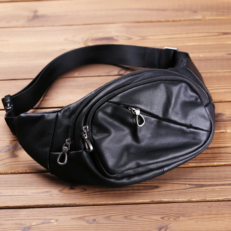 AETOO   Waist bag men's leather summer messenger bag leather casual mobile phone multi-layer money collection women's small bag