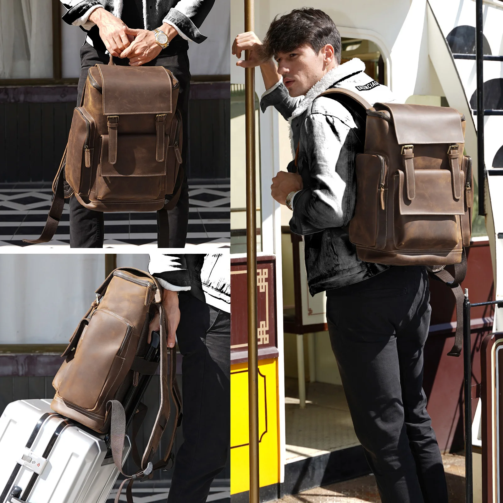 Винтажная дорожная сумка Crazy Horse с индивидуальным дизайном оригинальный рюкзак