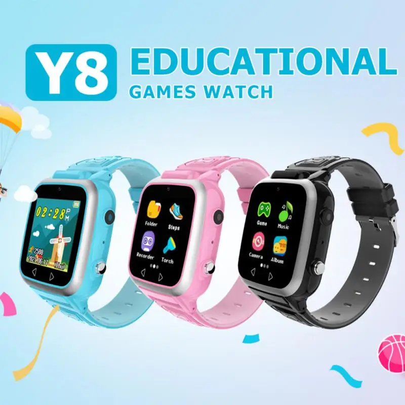 

Y8 Kids Smart Watch Music Game Pedometer Dual Camera Smartwatch Multifunctional Watch MP3 Music Children's Toy Watch Gift