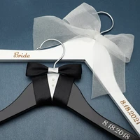 personalized wedding hanger cloth hanger bride dress hanger custom groom hanger wedding party gift couples bridal shower gift