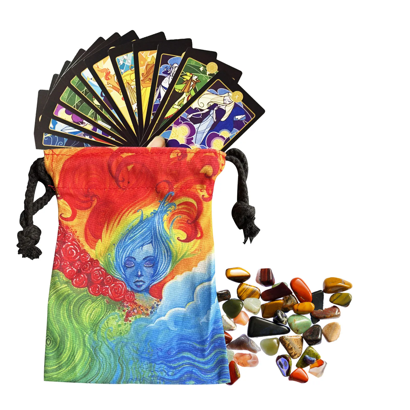 

Composite Fleece Tarot Deck Storage Bag Innovative Soft Jewelry Pouch Gift Bags With Drawstring Soft Dice Bag Party Favor