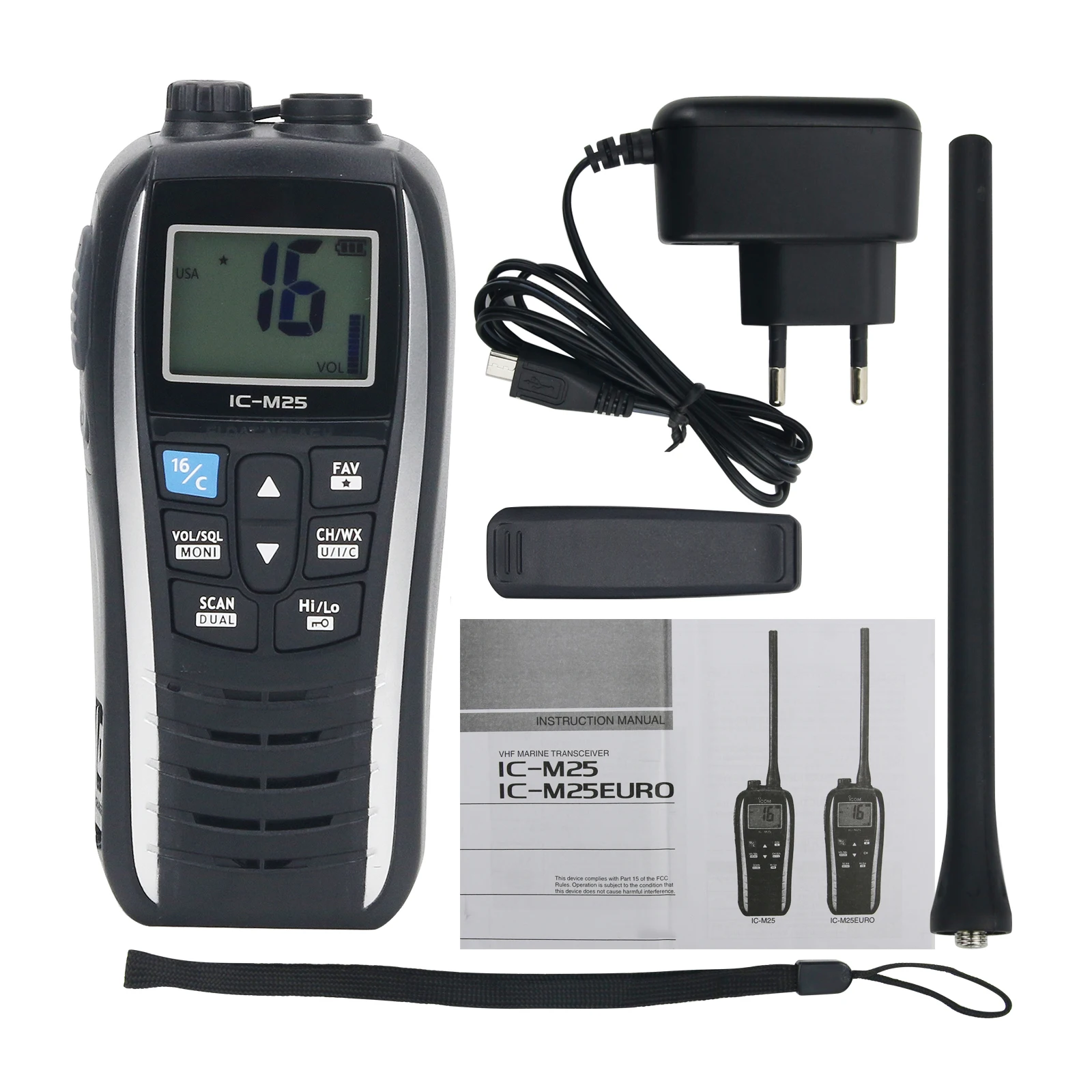 

New IC-M25 5W 5KM VHF Marine Radio Marine Walkie Talkie VHF Handheld Transceiver For ICOM