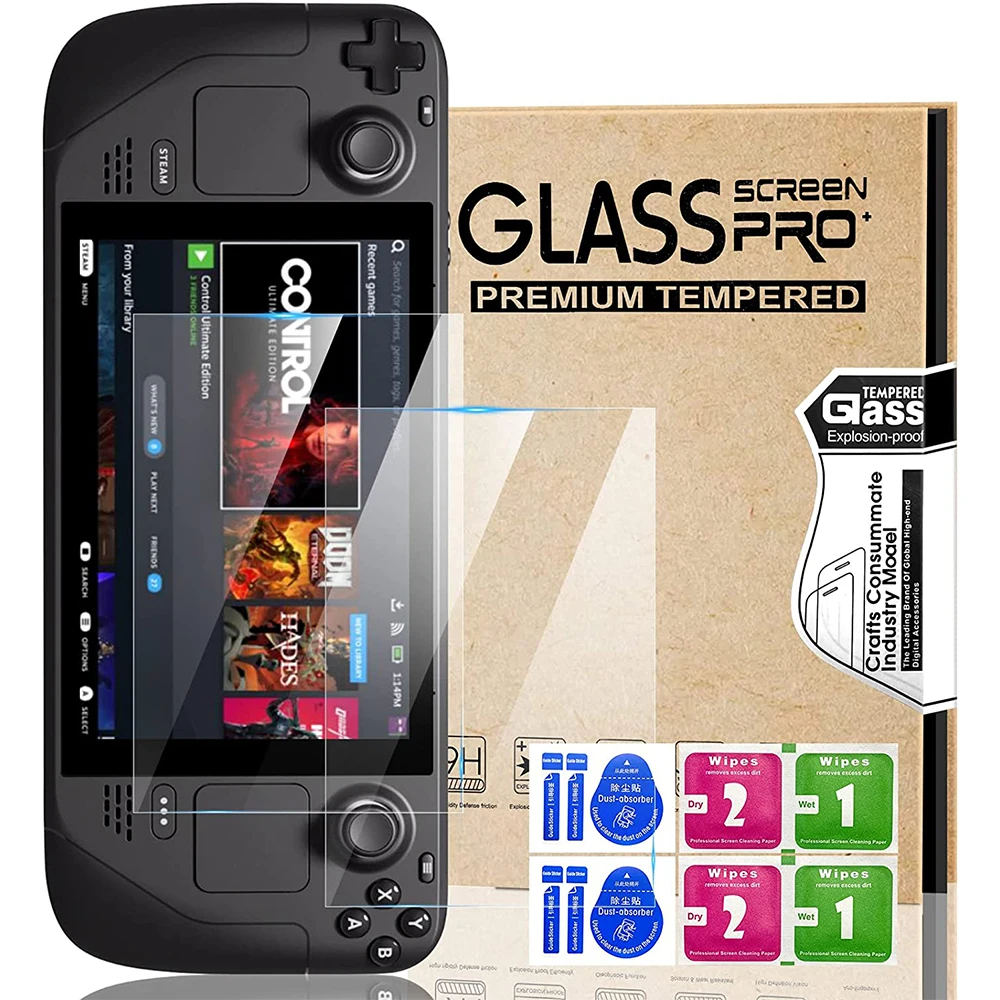 

2 Pack Screen Protector Compatible with Steam Deck 2022 Tempered Glass Protective Screen for Steam Deck Screen Protector